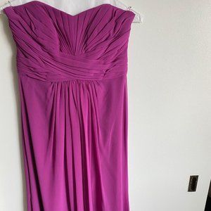 Strapless Chiffon Floor Length Dress